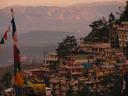 Views over McLeod Ganj which is nothing more than dozens of hotels and guesthouses, restaurants, Buddhist shops, and a handful of monasteries.
